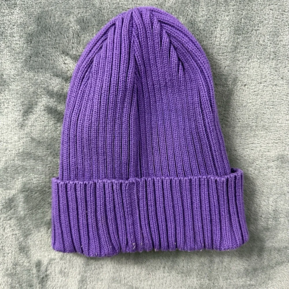 Supreme Box logo Beanie Ribbed Overdyed Purple One Size